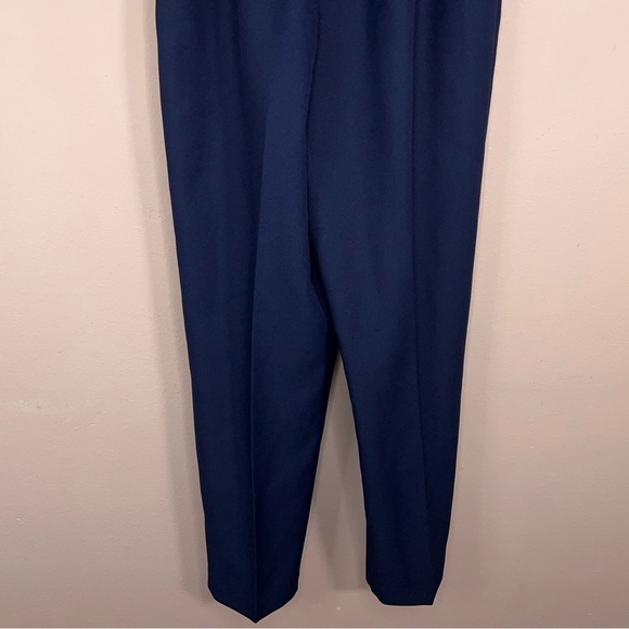 Vintage Size 8 Alfred Dunner Navy Blue Dress Pants Pull On Elastic Waist Pleated - Picture 8 of 11